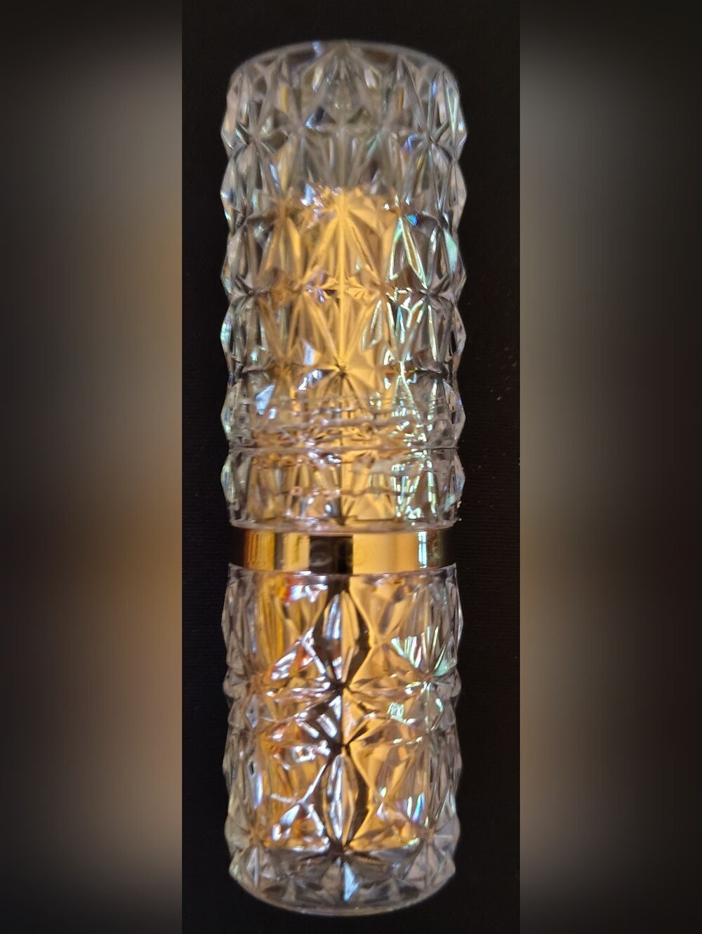 Gold Sparkly Lipsticks/Crystal Like Accent Case. New